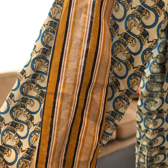 Tory Burch Elephant Print Dress Silk Size 12 - Picture 6 of 8